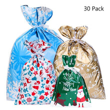 Laden Sie das Bild in den Galerie-Viewer, Drawstring Christmas Gift Bags (30 Pieces)